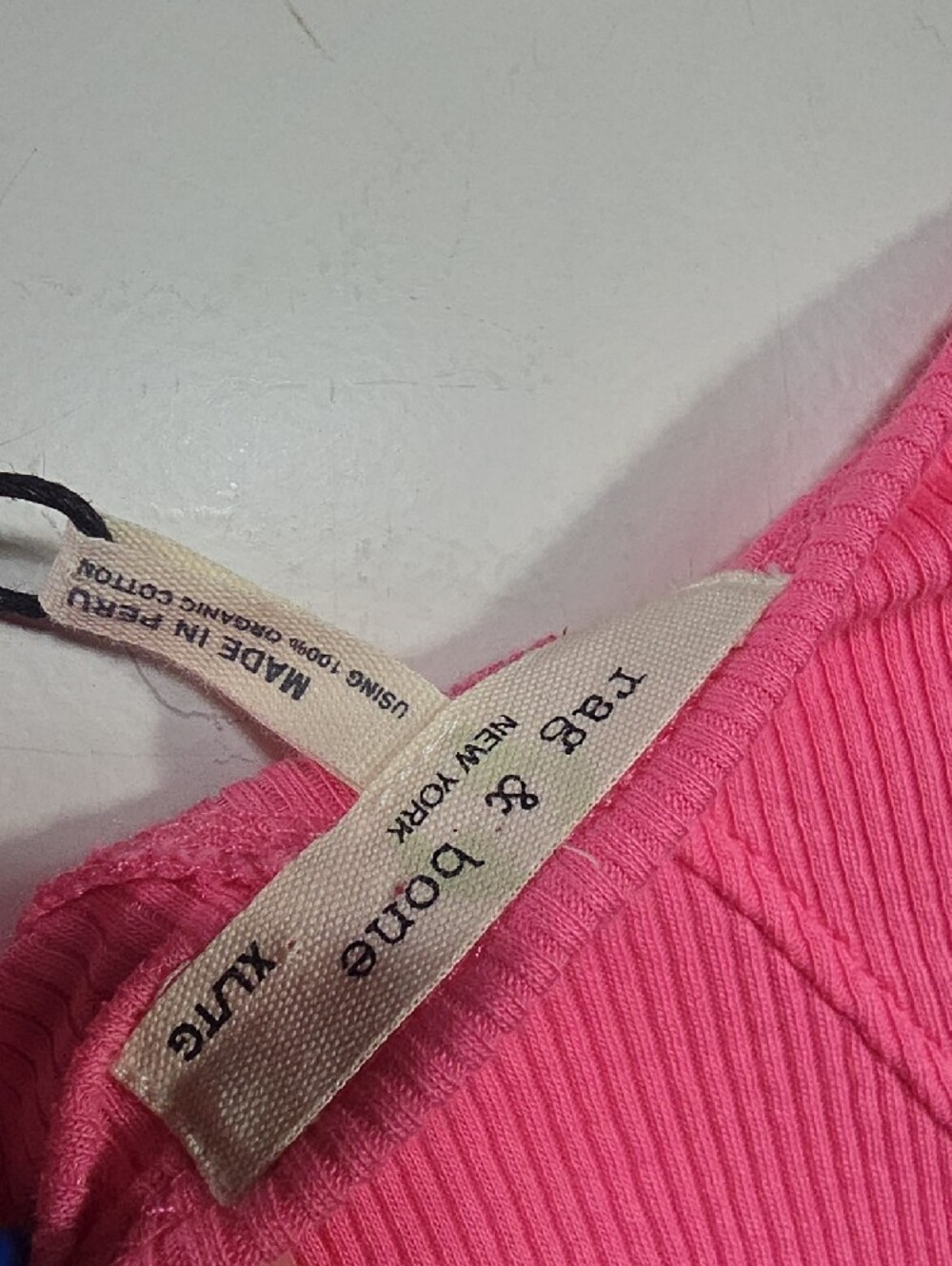 rag & bone Pink Ribbed Crewneck Tank R1 - Picture 5 of 5
